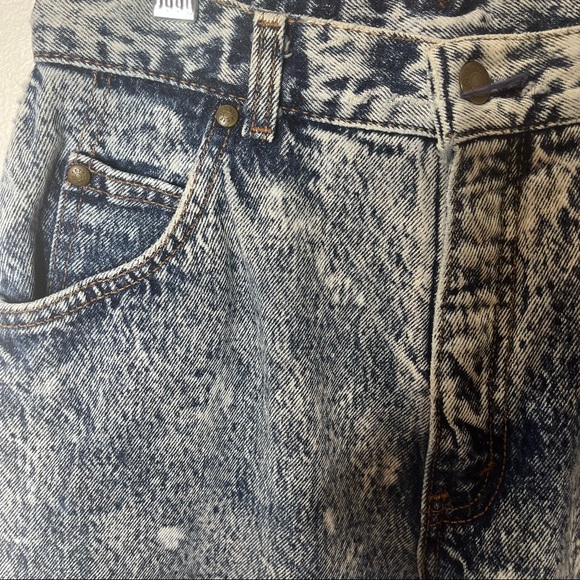 VINTAGE LEVI’S 80’s USA Made Denim Acid Wash Distressed Size 10 Jeans - Picture 5 of 13